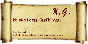 Miskolczy György névjegykártya
