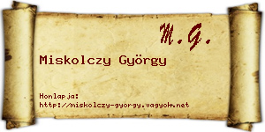 Miskolczy György névjegykártya