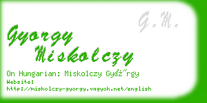 gyorgy miskolczy business card